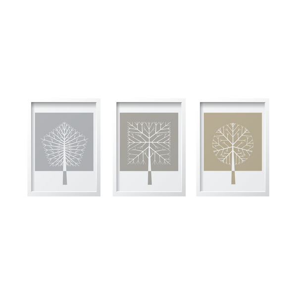 Abstract Nude Trees Set