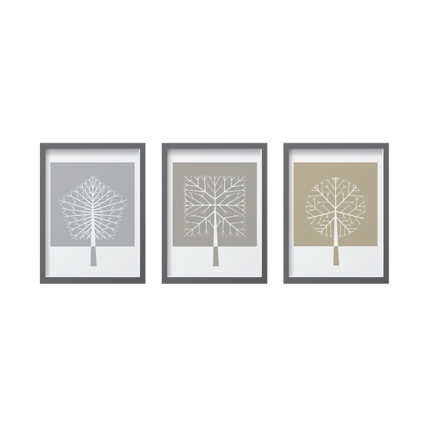 Abstract Nude Trees Set