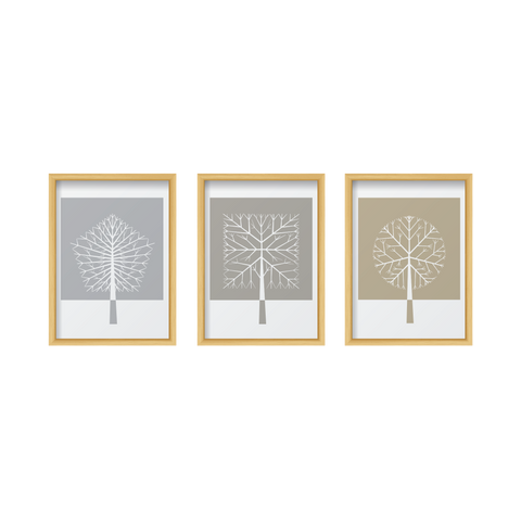 Abstract Nude Trees Set