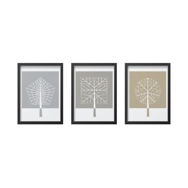 Abstract Nude Trees Set