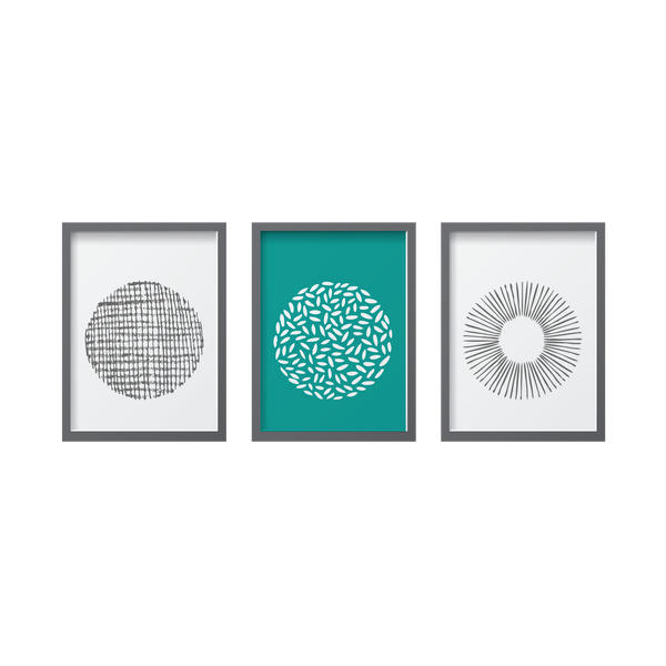 Aqua Texture Circles