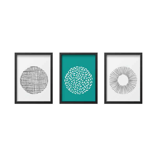 Aqua Texture Circles