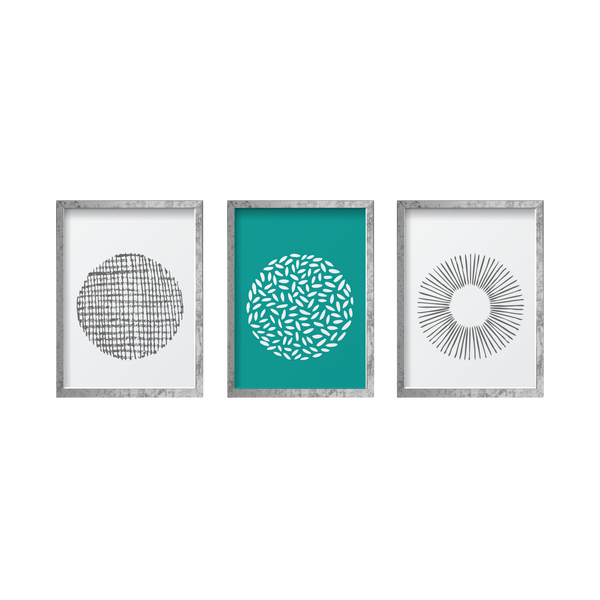 Aqua Texture Circles