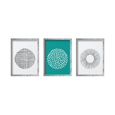 Aqua Texture Circles