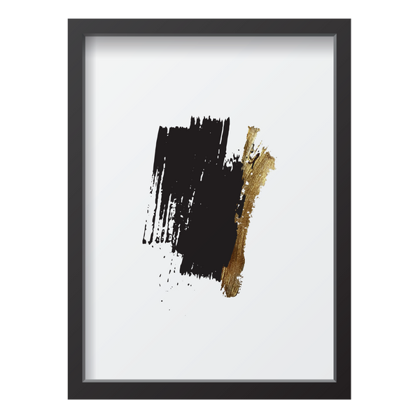 Black & Gold Single Vertical