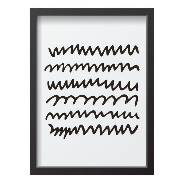 Black Zigzag Lines