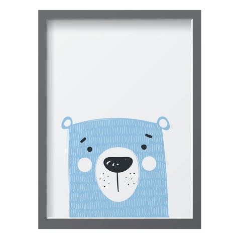 Blue Bear White Cheeks