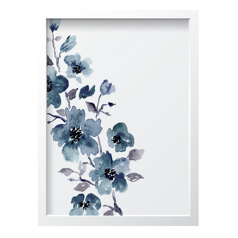 Blue Watercolor Flowers