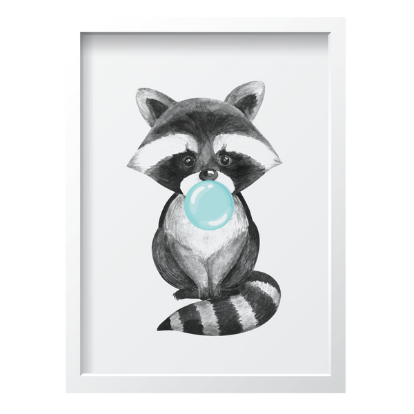 Bubblegum Blue Raccoon