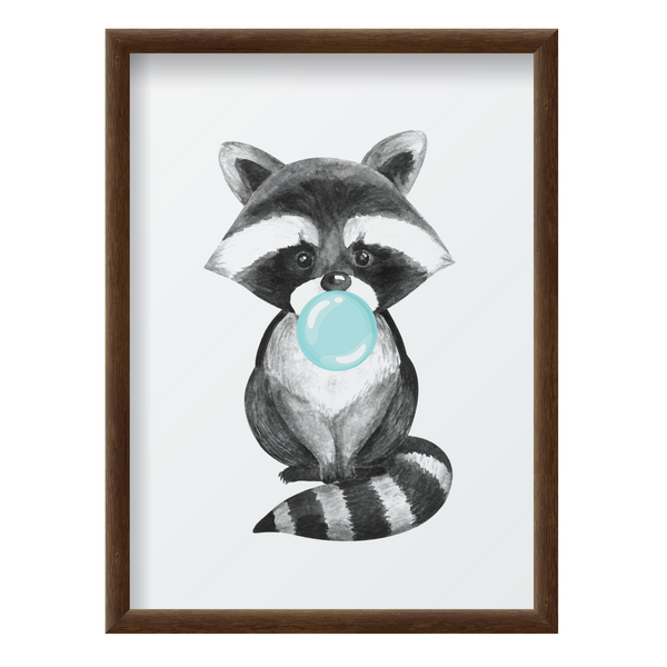 Bubblegum Blue Raccoon