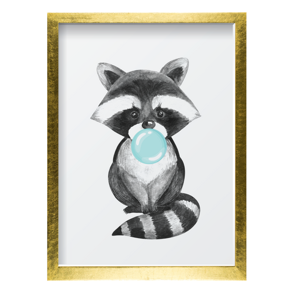 Bubblegum Blue Raccoon