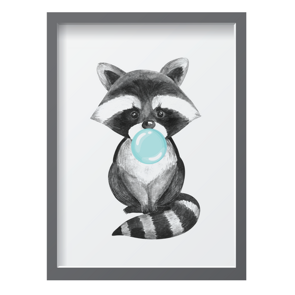 Bubblegum Blue Raccoon