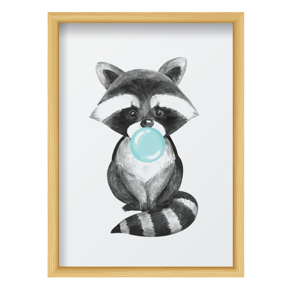 Bubblegum Blue Raccoon