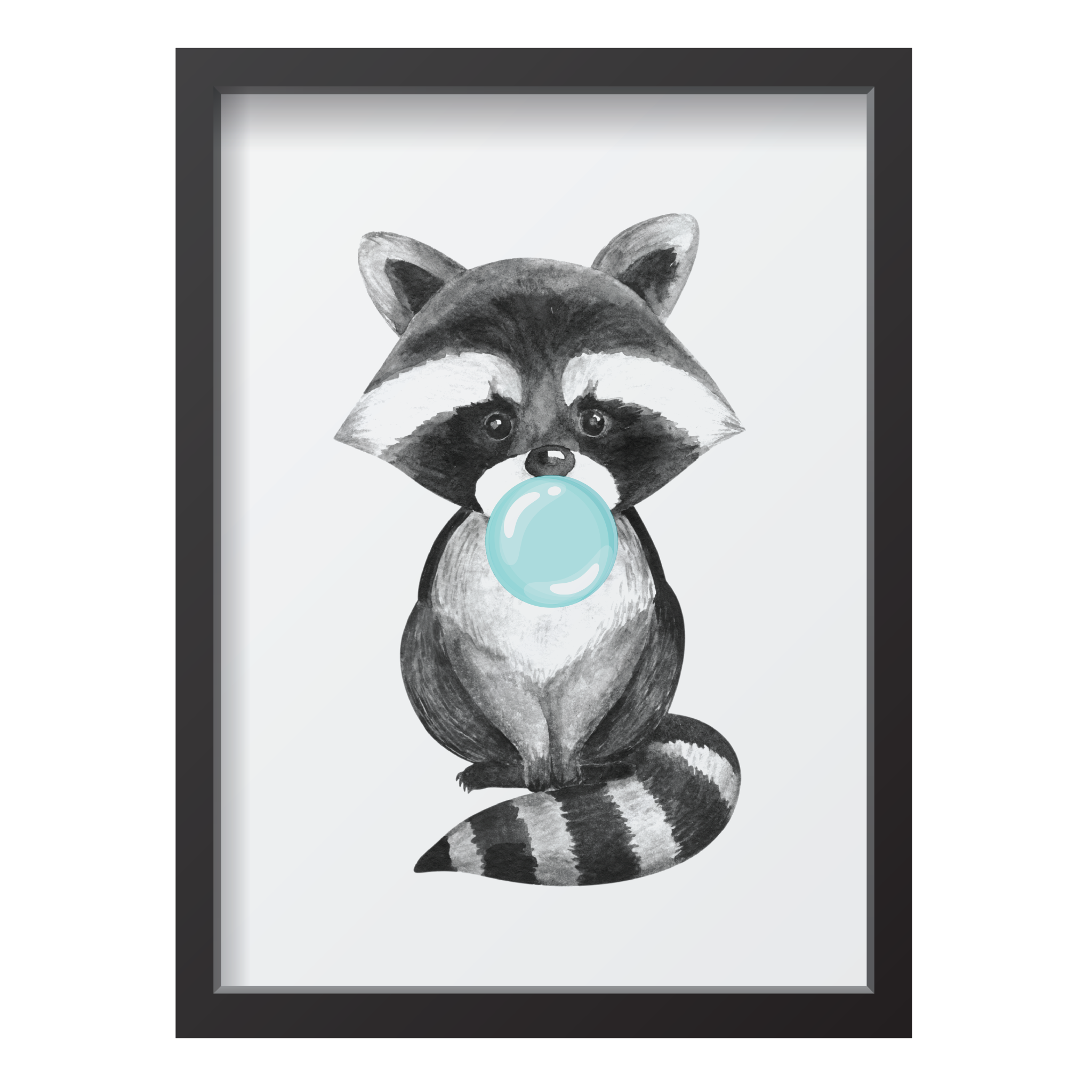 Bubblegum Blue Raccoon