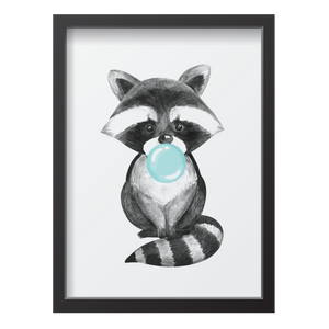 Bubblegum Blue Raccoon