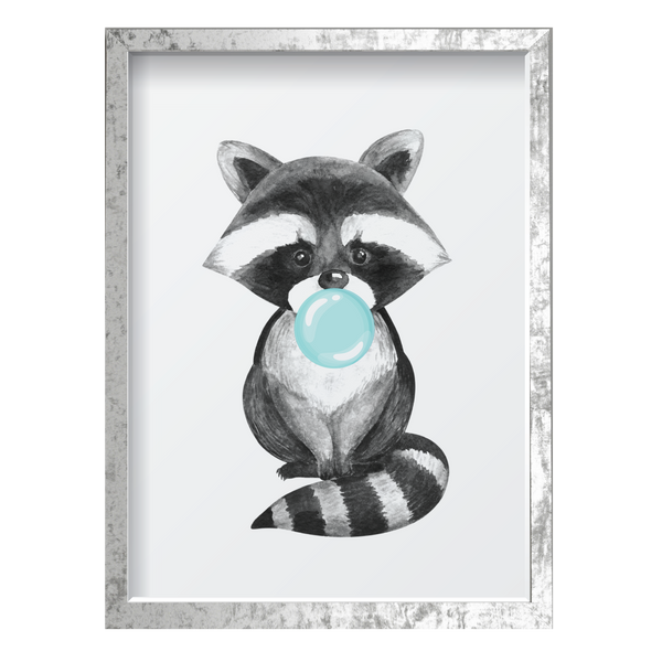 Bubblegum Blue Raccoon