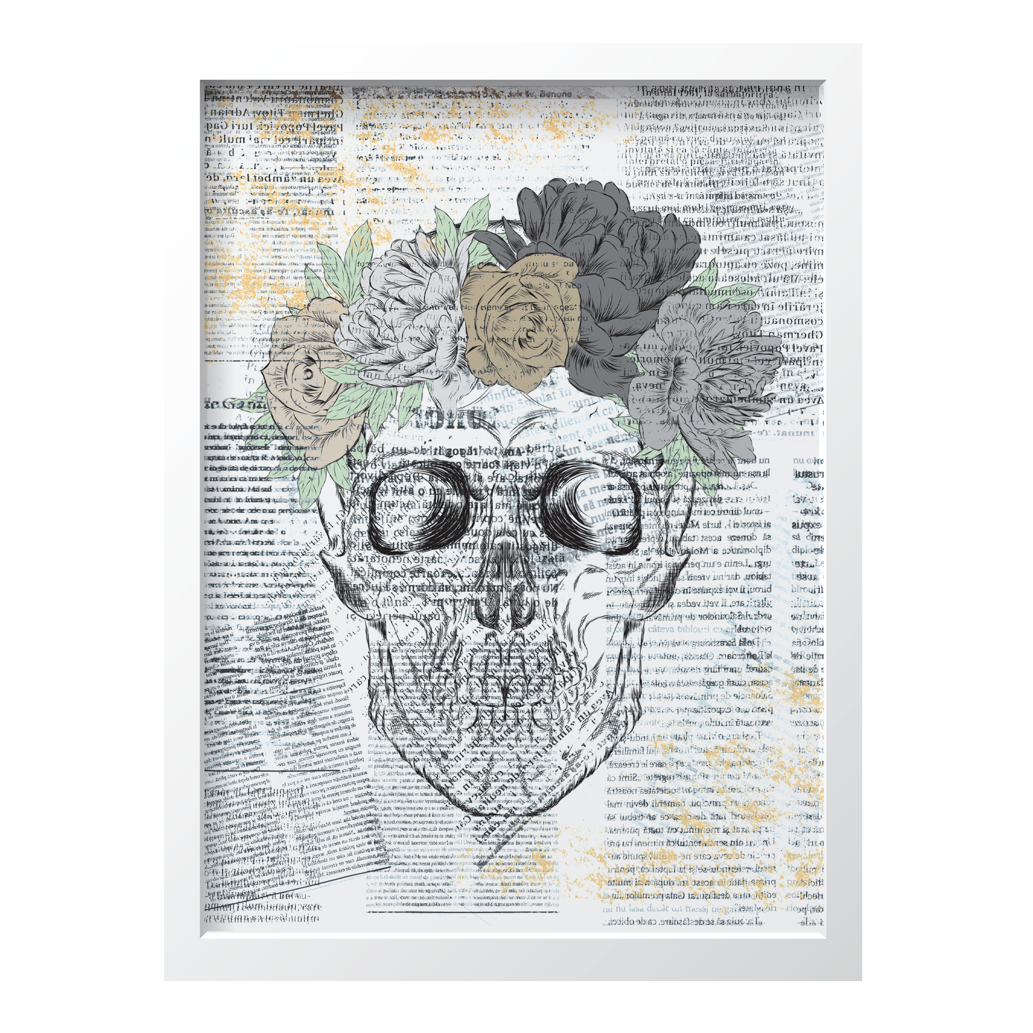 Skull with flowers