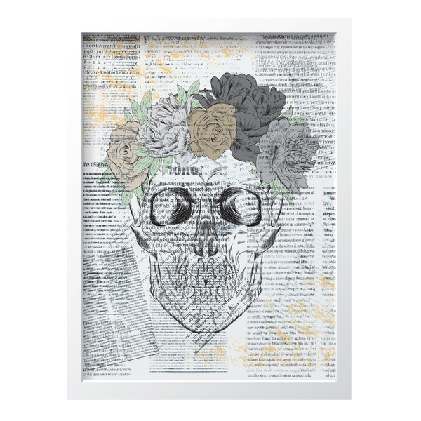 Skull with flowers