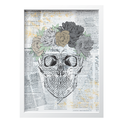 Skull with flowers