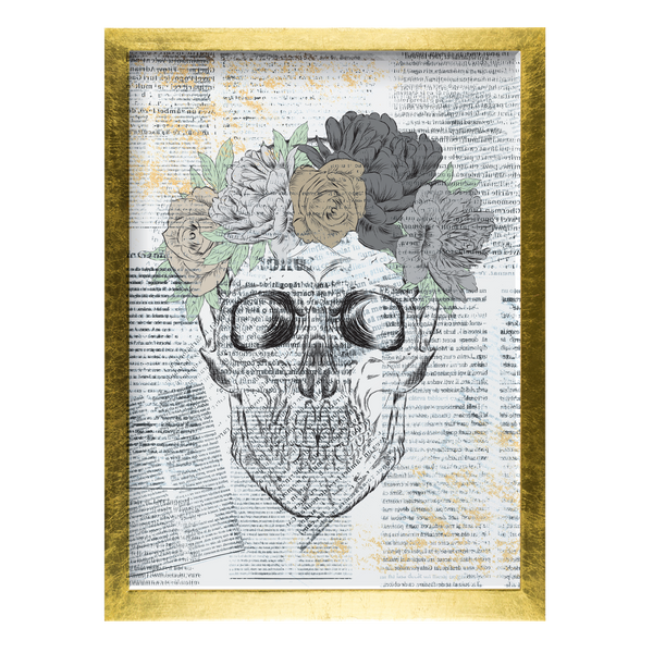 Skull with flowers