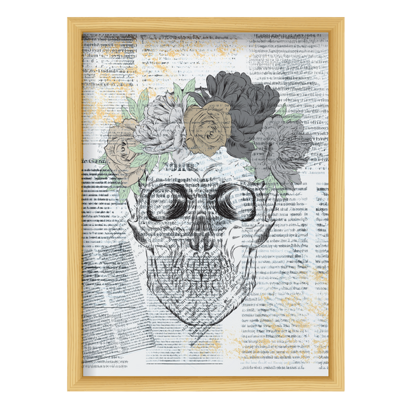 Skull with flowers