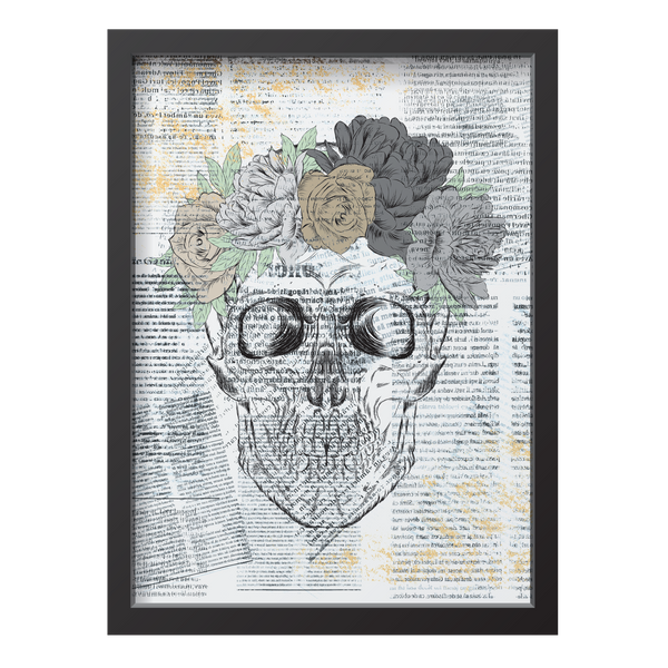 Skull with flowers