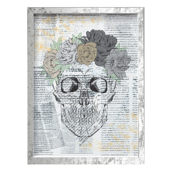 Skull with flowers