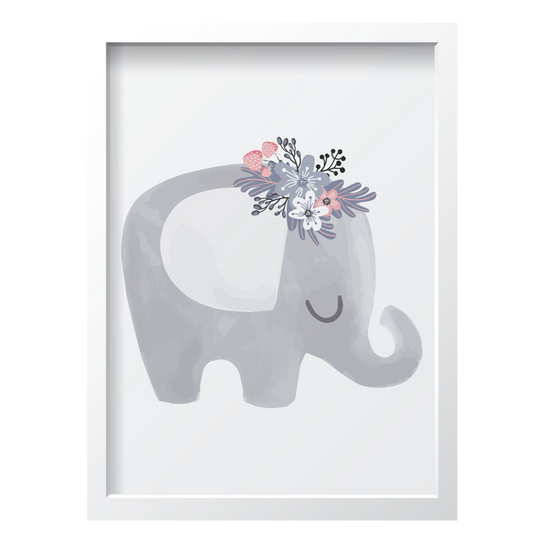 Elephant with Flowers