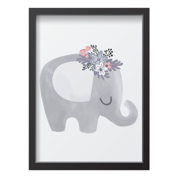 Elephant with Flowers