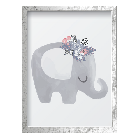 Elephant with Flowers