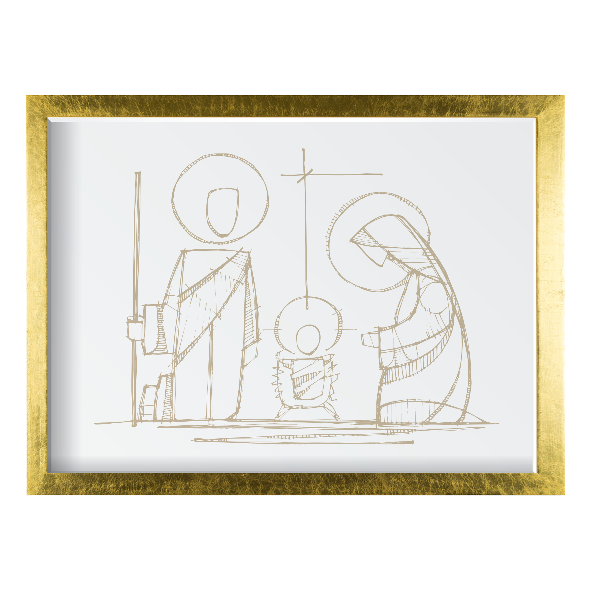 Gold Nativity Scene