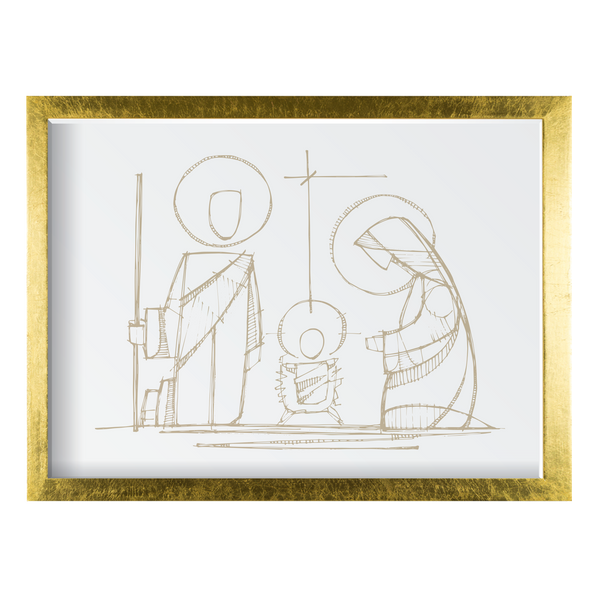 Gold Nativity Scene