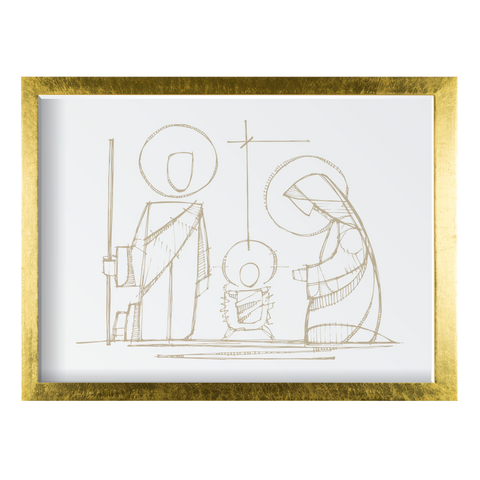 Gold Nativity Scene