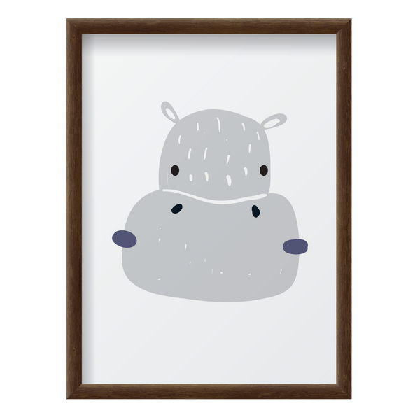 Gray & Navy Hippo