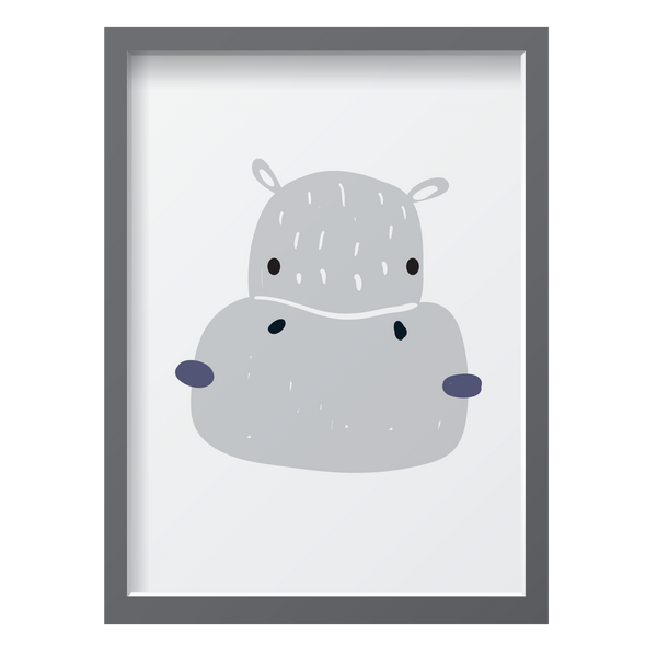 Gray & Navy Hippo