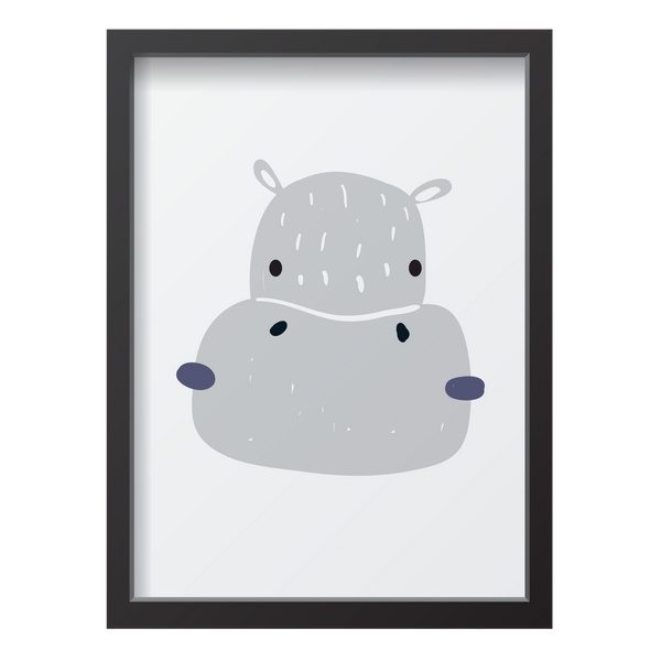 Gray & Navy Hippo