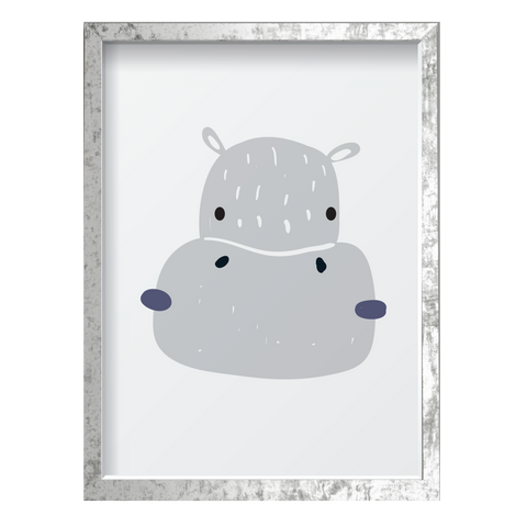 Gray & Navy Hippo