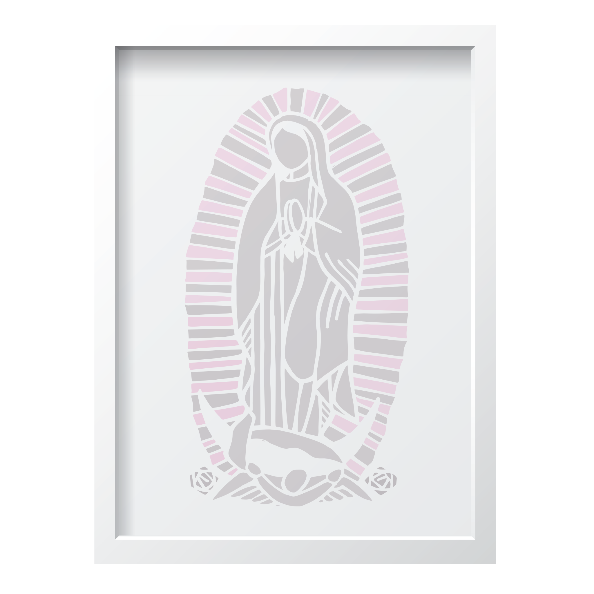 Gray & Pink Virgin Mary