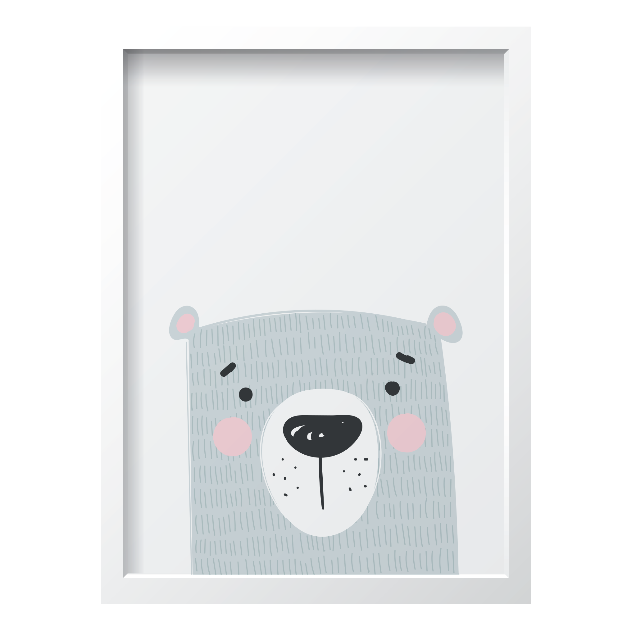 Gray Bear Pink Cheeks