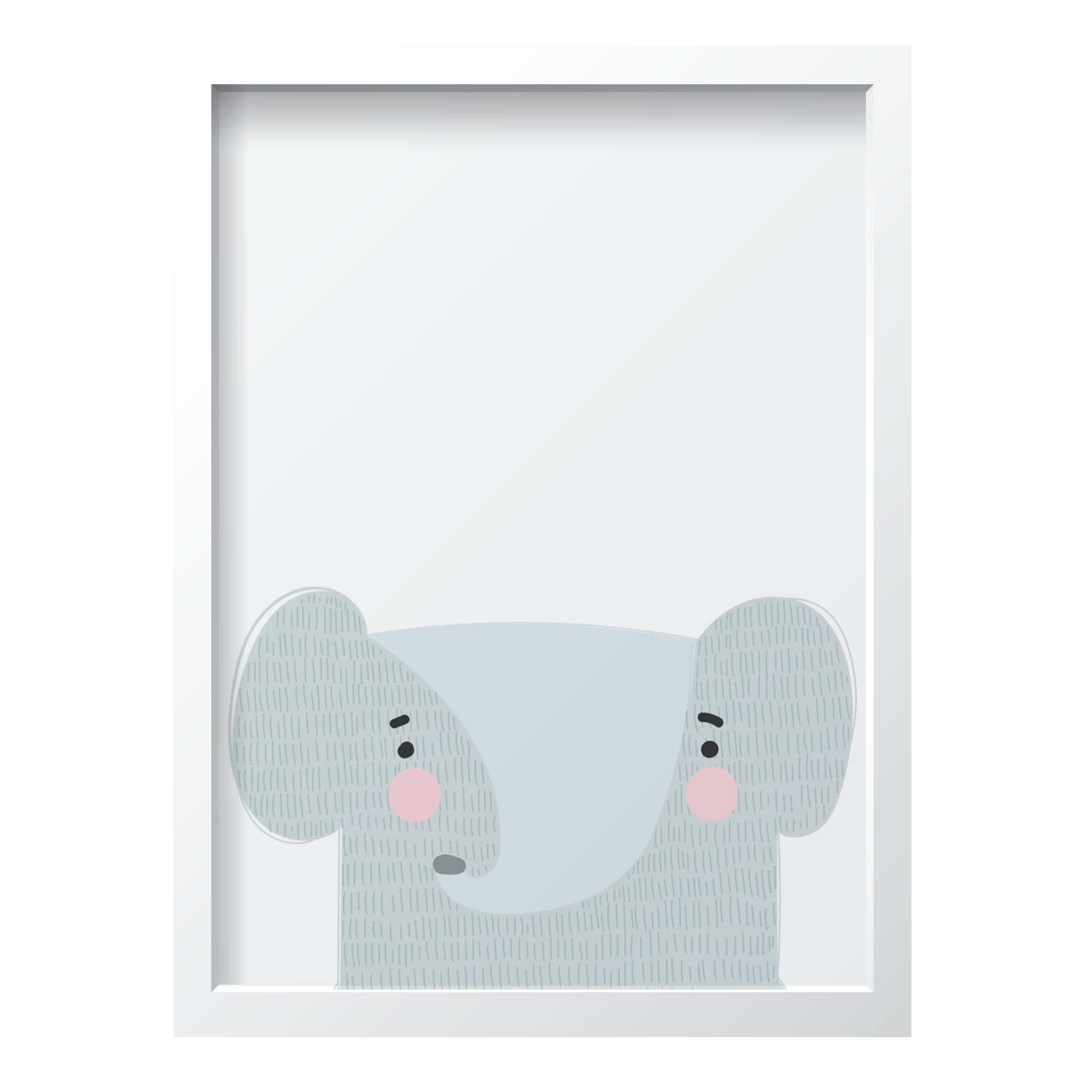 Gray Elephant Pink Cheeks