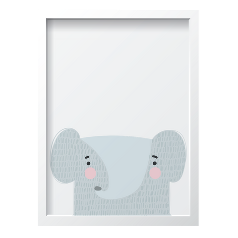 Gray Elephant Pink Cheeks