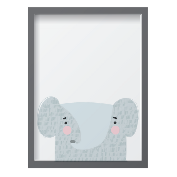 Gray Elephant Pink Cheeks