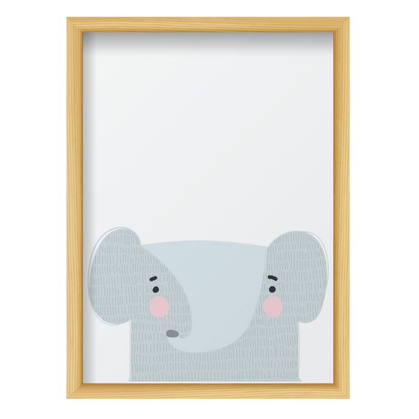 Gray Elephant Pink Cheeks