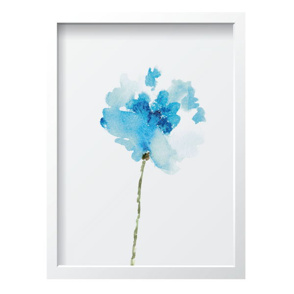 Watercolor Blue Flower
