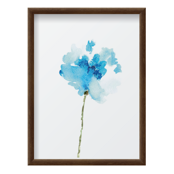 Watercolor Blue Flower