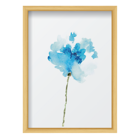 Watercolor Blue Flower