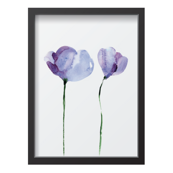 Watercolor Purple Flower