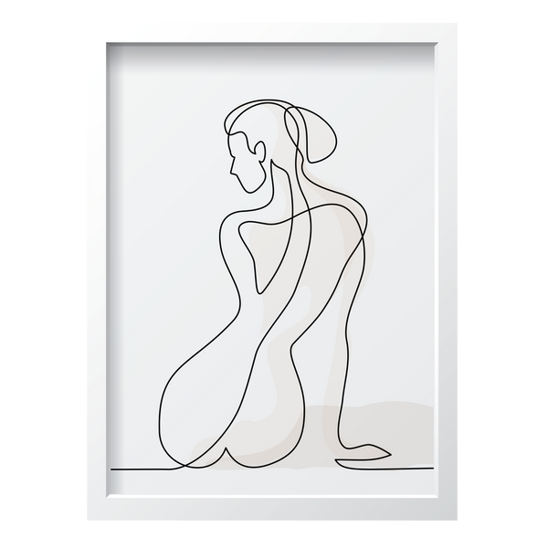 One Line Woman's Silhouette