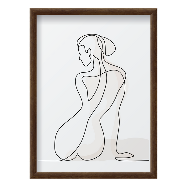 One Line Woman's Silhouette