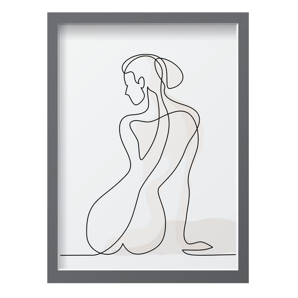 One Line Woman's Silhouette